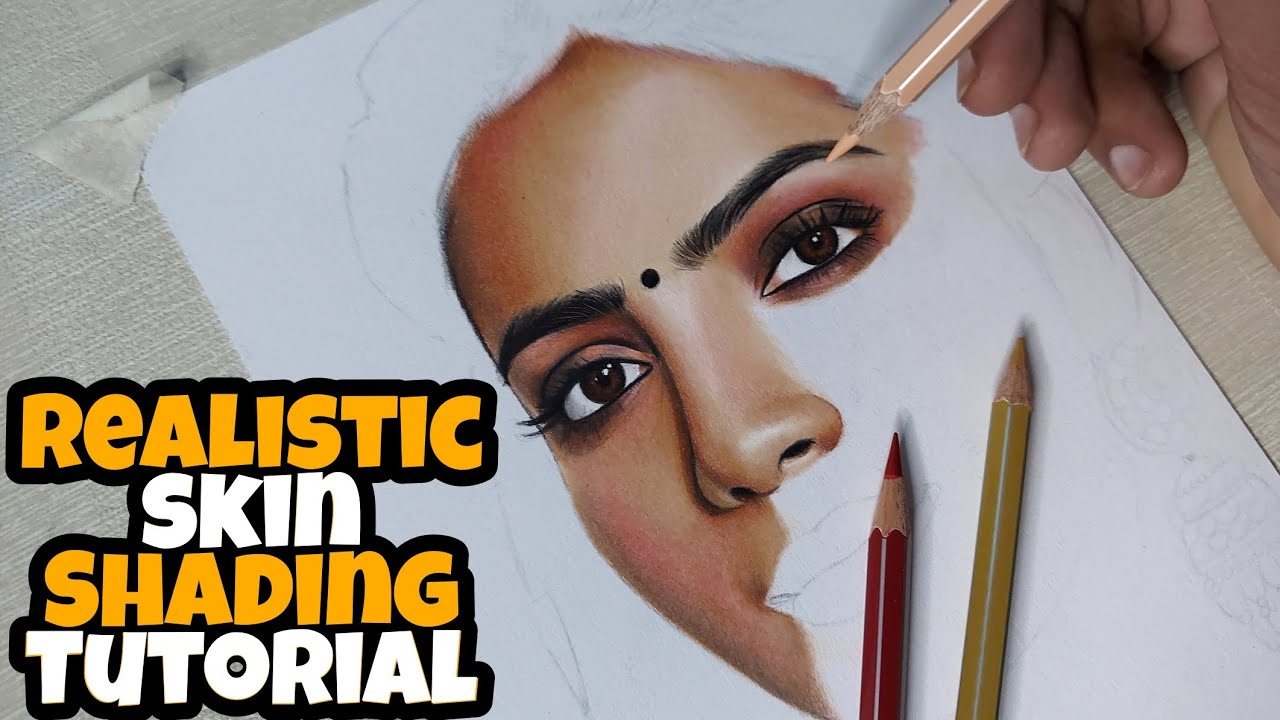 How to Shade Realistic Skin With DOMS Color Pencils Tutorial | Part-5