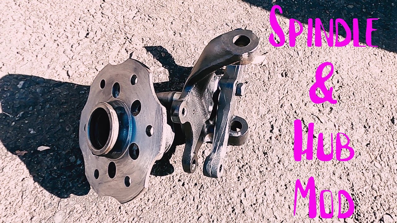 DATSUN 620 pick up truck Project :  Modifying the Spindles for Ball Joint and Big Brake kit