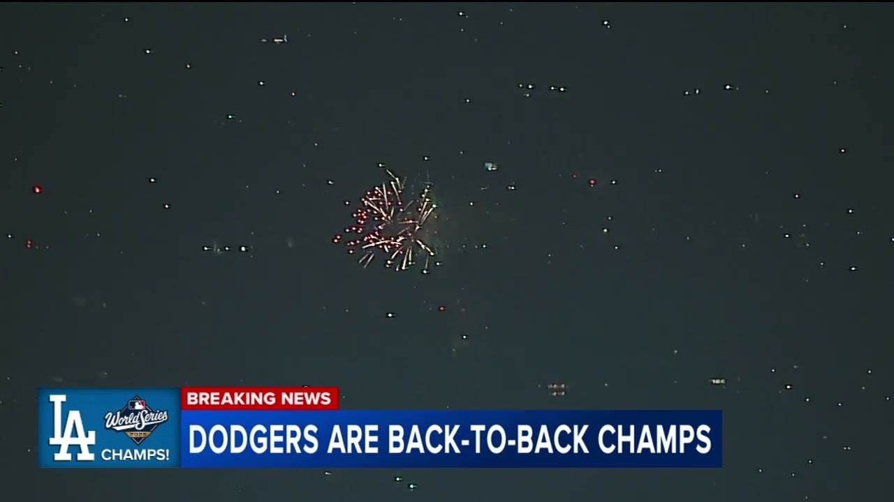 Celebratory fireworks launched, gunshots reported after Dodgers' World Series victory