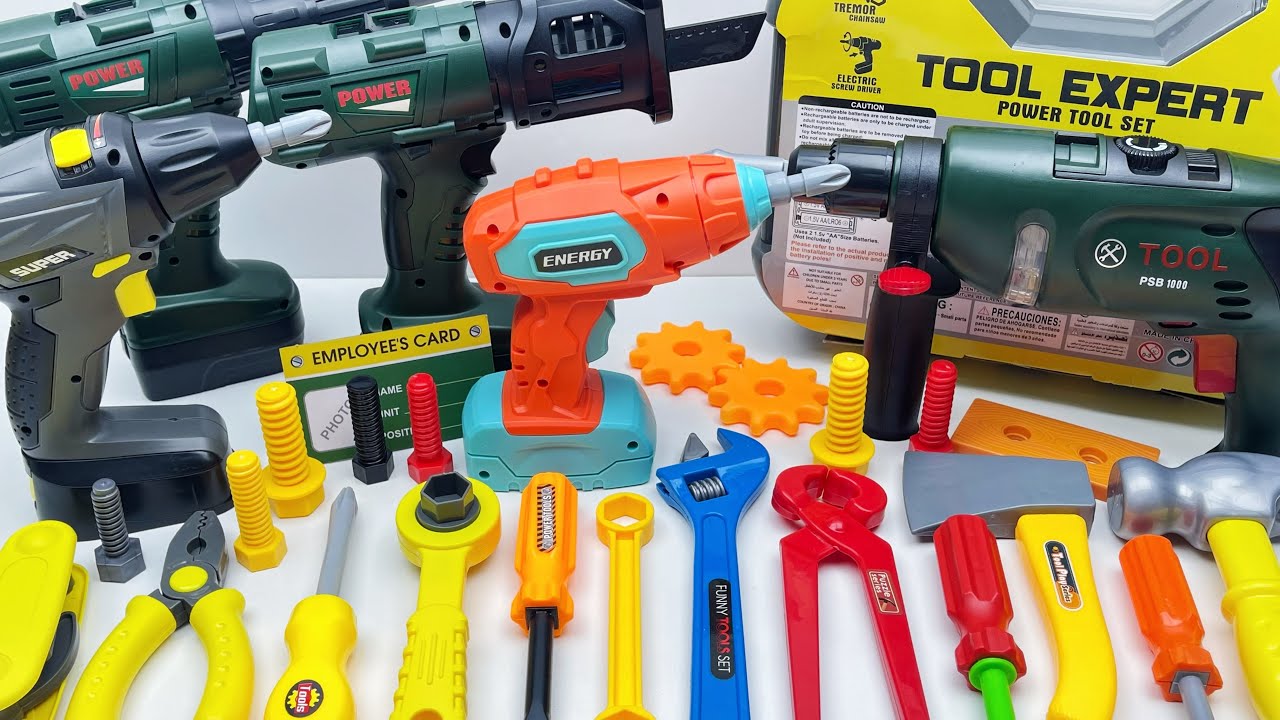14-Minute Unboxing: A collection of professional power tools, from drills to chainsaws | toy review