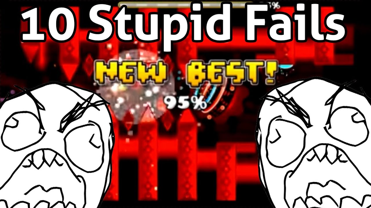 10 MOST STUPID FAILS IN EXTREME DEMONS | GEOMETRY DASH