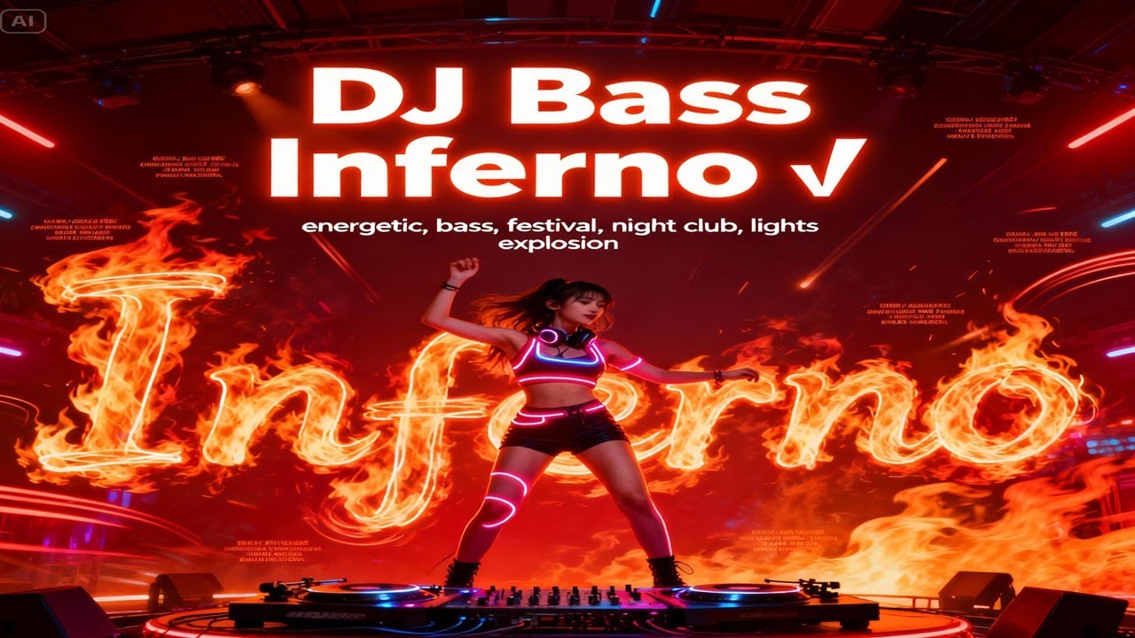 DJ Bass Inferno | AI DJ Girl Bass Drop Remix 💥 | Suno AI Music