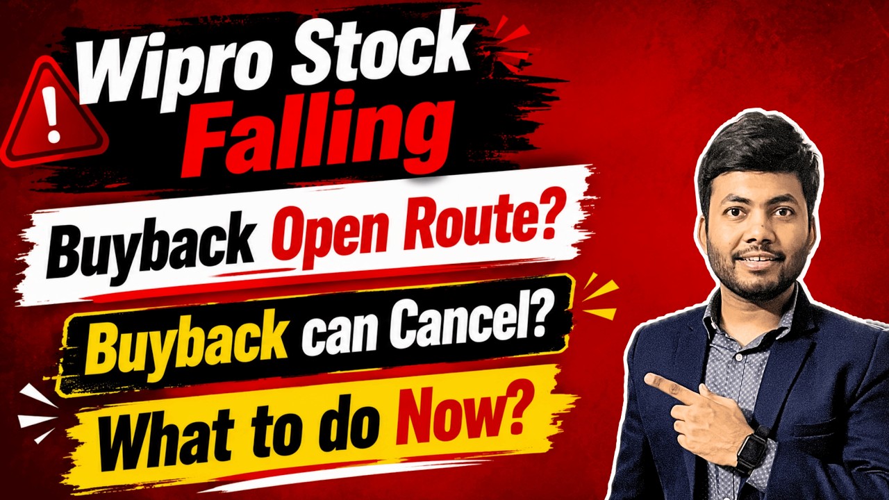 Wipro Stock Falling | Buyback Open Route or Cancel? | What to do Now? | Wipro Buyback 2026