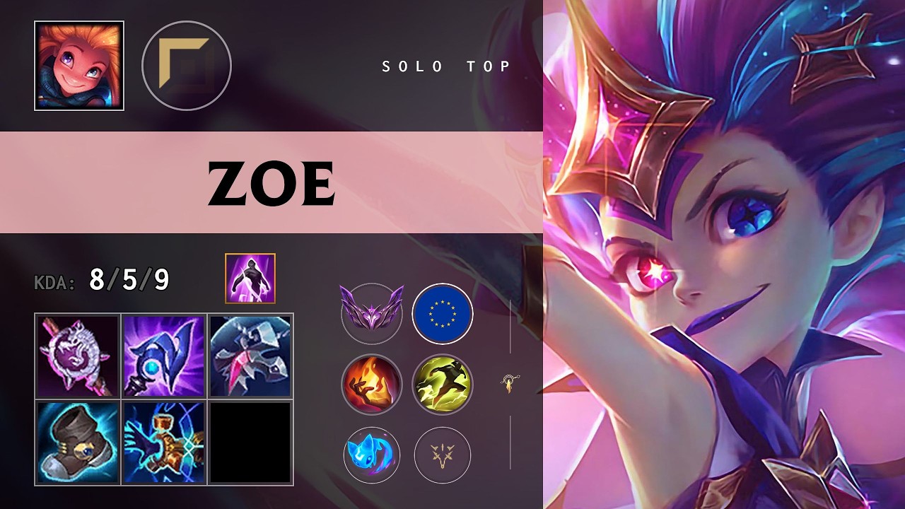 Zoe Top vs Kayle - EUW Master Patch 26.11