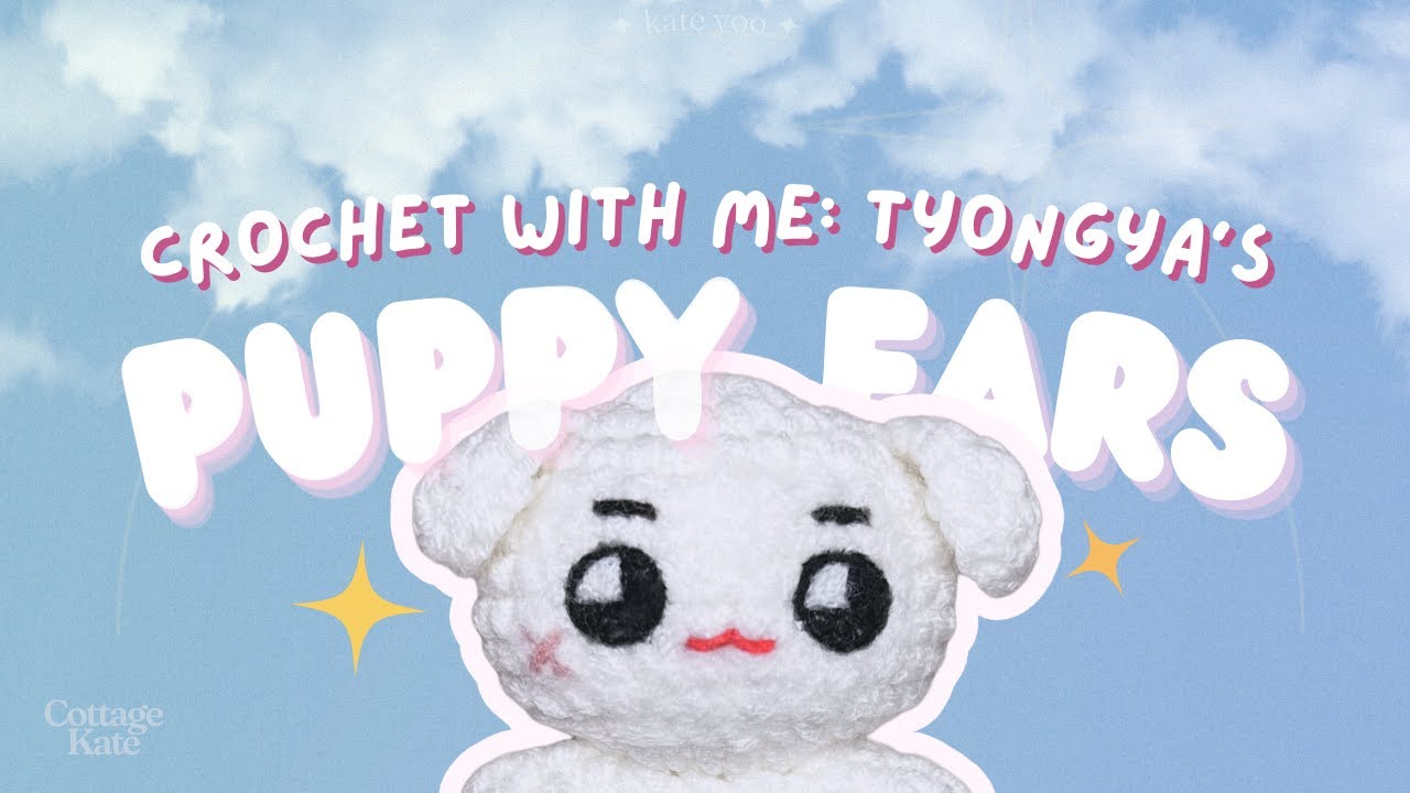 How to crochet #Tyongya style puppy ears 🧶