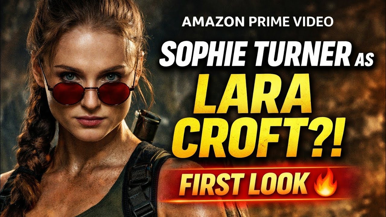 Sophie Turner as Lara Croft 🔥 First Look at Amazon’s Tomb Raider Series | Celeb Buzz TV