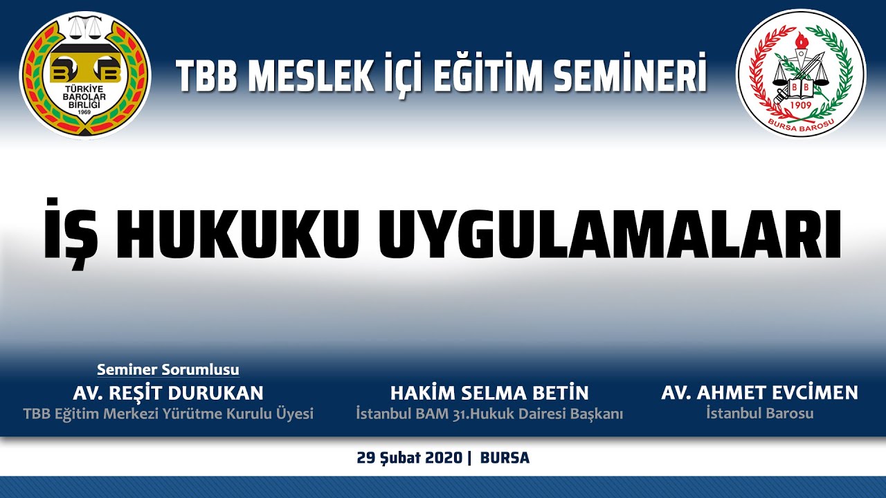 TBB MESLEKİÇİ EĞİTİM SEMİNERİ 