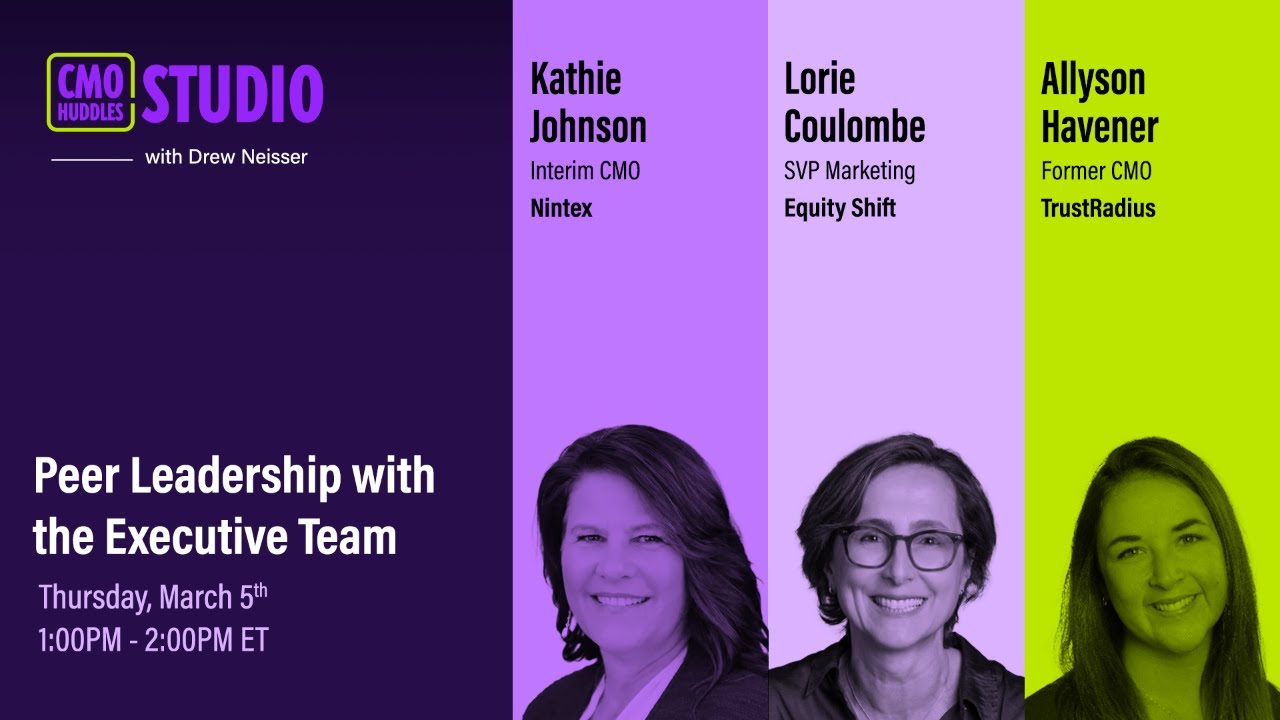 Peer Leadership with the Executive Team | CMO Huddles Studio