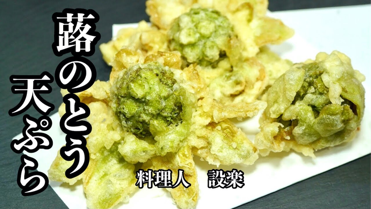 【プロ直伝】 【フキのとう天ぷら】の作り方　外はサクサク中はもちもち食感とほろ苦さがたまらない春の一品です