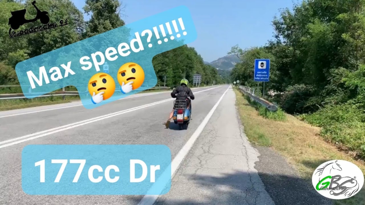 Test velocit&agrave; massima #1 - Vespa 125 PX - On board 177 Dr