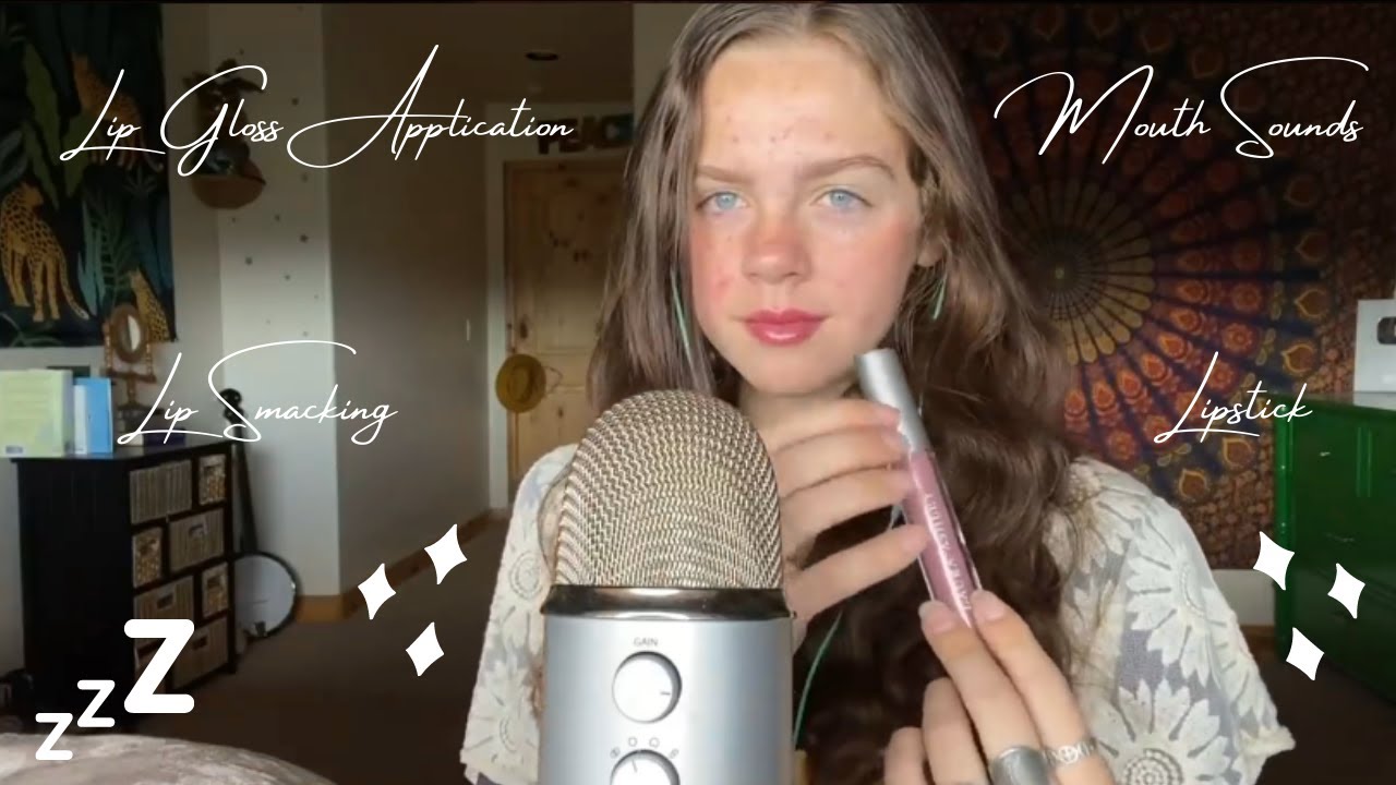 Gracie K ASMR 1 Hour Lipgloss Application Compilation | Mouth Sounds, Lip Smacking, Lipstick, Rings