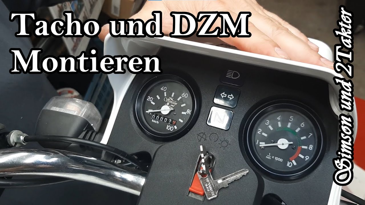 Simson S51/ S53 DZM undTacho Montage.