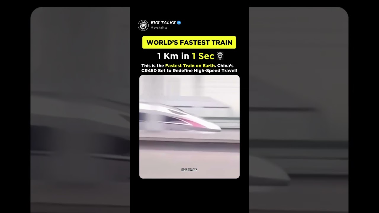 🌍 World’s Fastest Train CR450 🚄 | 1 km in 1 Second?! ⚡🤯