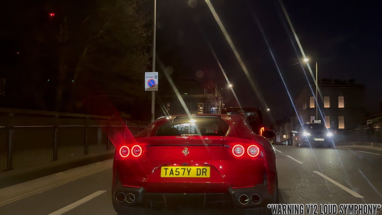 INSANE LOUD - FERRARI 812 SUPERFAST TERRORIZES LONDON! *LOUD ACCELERATIONS AND SHOOK CAM!*