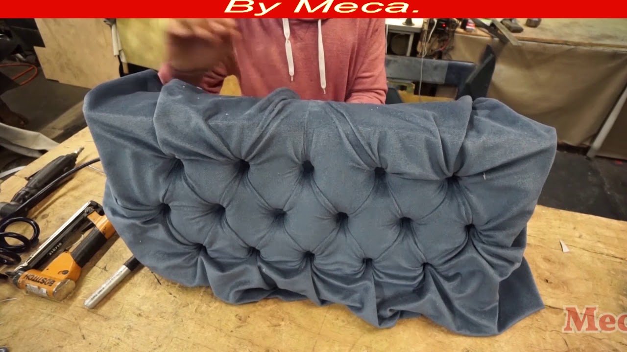 Making a Diamond - Tufting on a Backrest. Upholstery for beginners