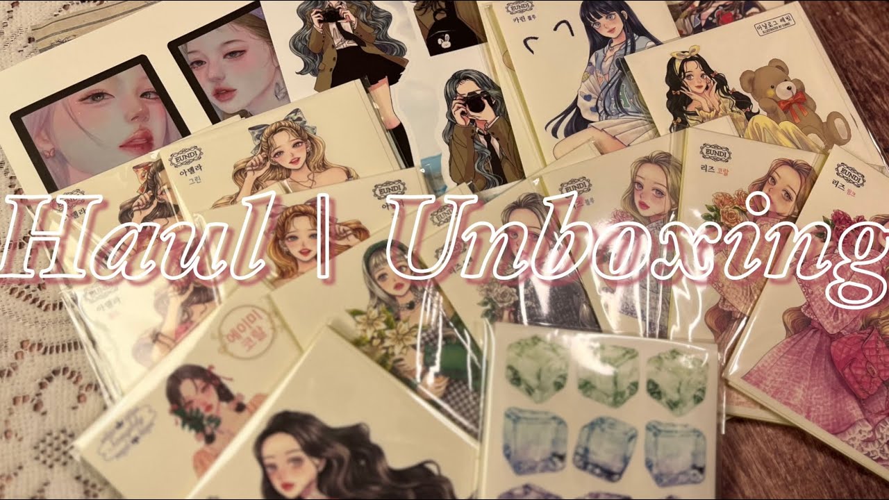 4K[ Haul ] 이렇게 이쁜 인물스티커를 안살수없잖아요..😂#Unboxing | #asmr | #haul | #내돈내산