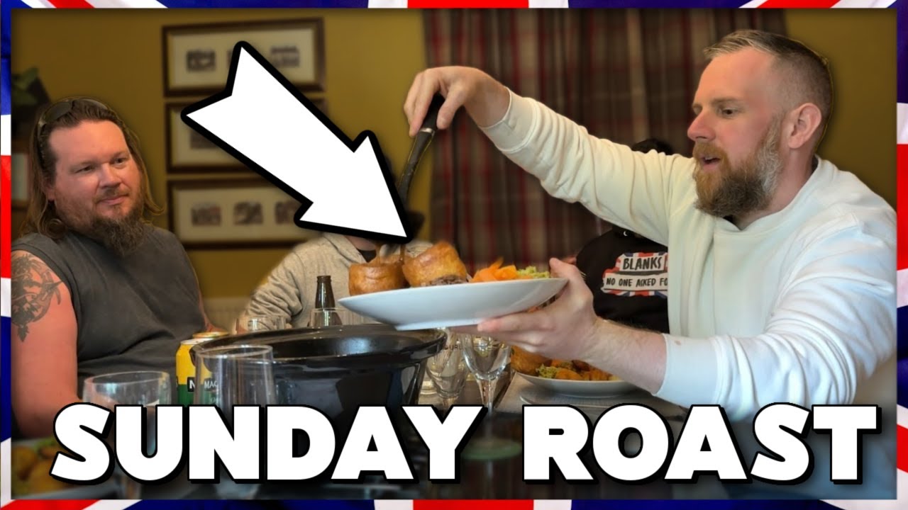 Americans FIRST TRIP to Southern ENGLAND: Home Cooked Sunday Roast Dinner