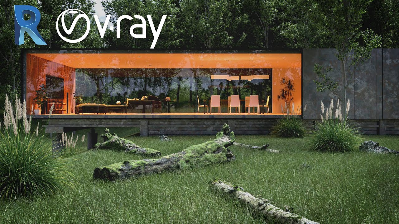 Vray 5 for Revit - Exterior Rendering (forest scene rendering)