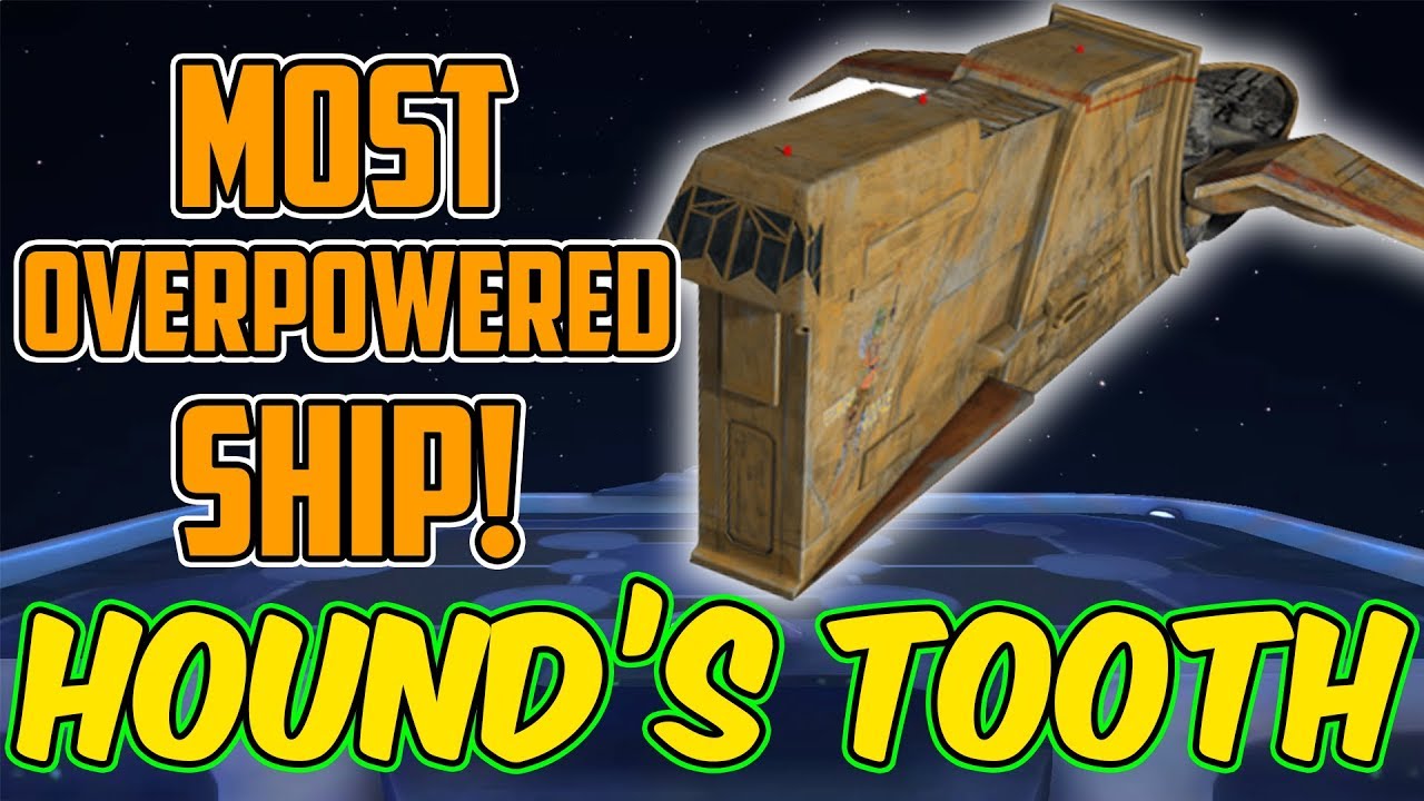 Bossk's Hound's Tooth Gameplay! Best/Most Overpowered Ship in Star Wars: Galaxy of Heroes!