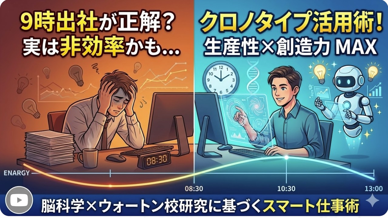 9時〜5時勤務は正解なのか？脳科学が明かす「クロノタイプ（生体リズム）」の活用法！(Knowledge @ Wharton)