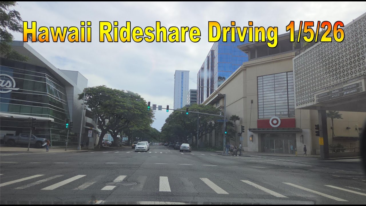 Hawaii Rideshare Driving 1/5/26 in Honolulu, Oahu, Hawaii