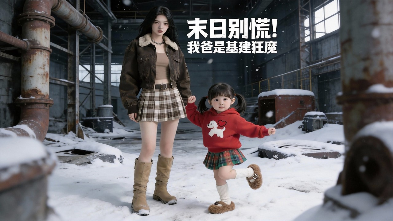 【AI末日回憶錄】《末日別慌！我爸是基建狂魔》極寒末日屍變橫行，女子攜女歸鄉，竟發現家中藏著地下堡壘 #AI末日回憶錄 #AI #末日 #喪屍 #重生