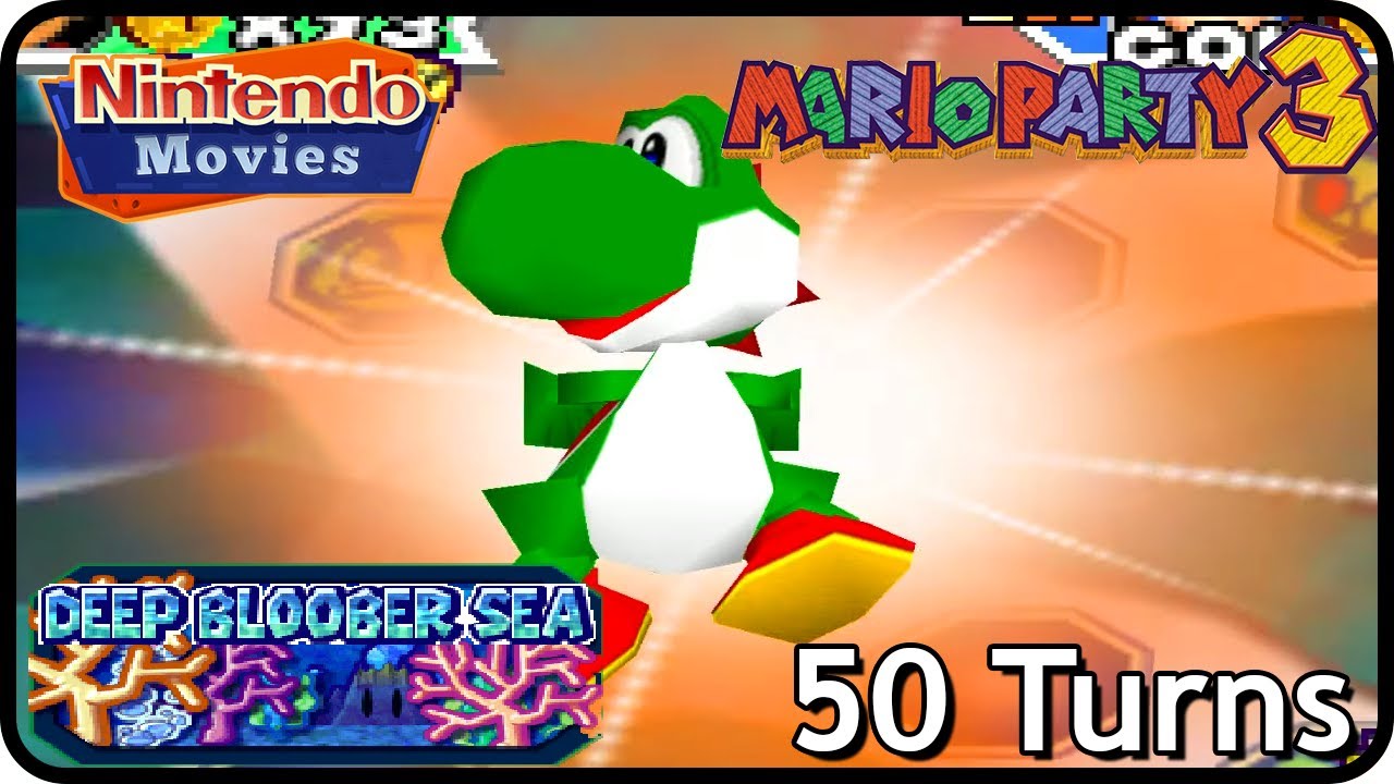 Mario Party 3 - Deep Blooper Sea (2 Players, 50 Turns, Mario vs Yoshi vs Peach vs Daisy)