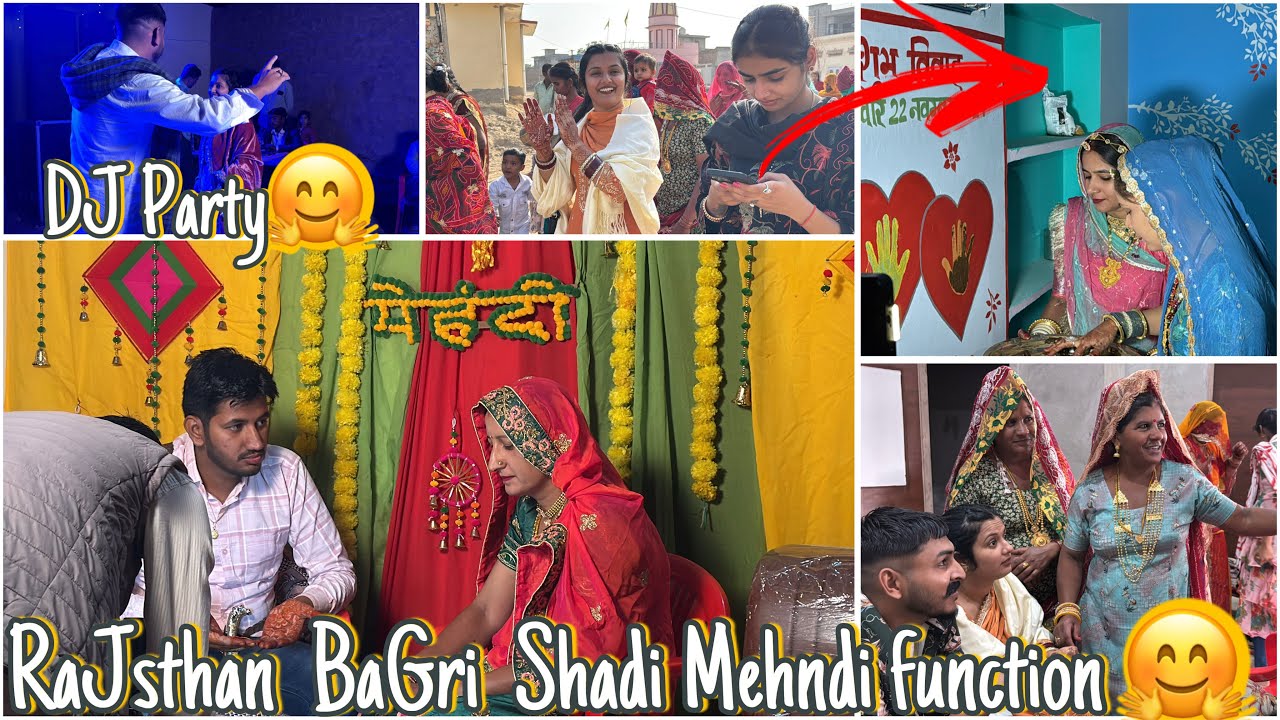 Rajasthan Bagri Shadi mai Mehndi or DJ Function 🤗