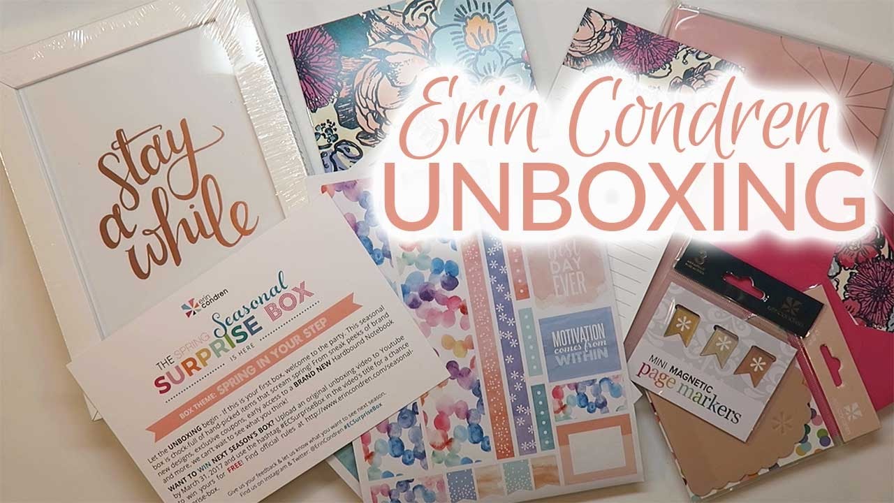 Unboxing | Erin Condren Seasonal Surprise Box | Spring 2017