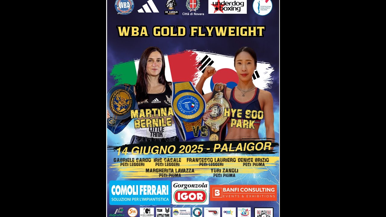 TITOLO WBA GOLD PESI MOSCA | MARTINA BERNILE VS HEY SOO PARK