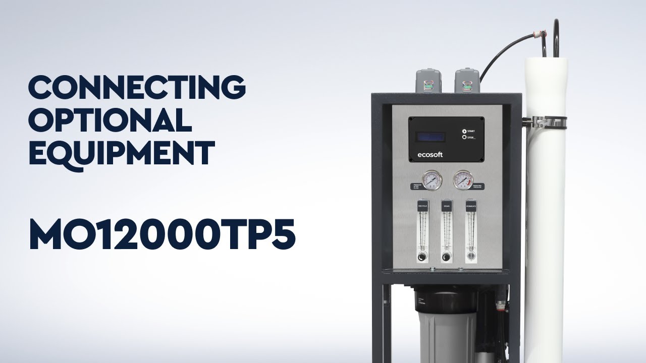 How to connect optional equipment to the MO12000TP5 reverse osmosis system (EN)