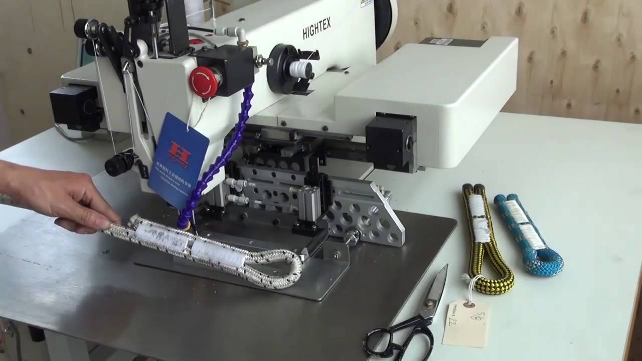 Specialized rope sewing machine for bar tacking Kernmantle rope