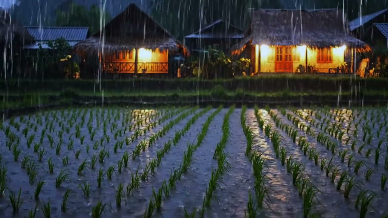 Heavy Rain Sounds for Sleep 🌧️ 15 Minutes ASMR Night Rain