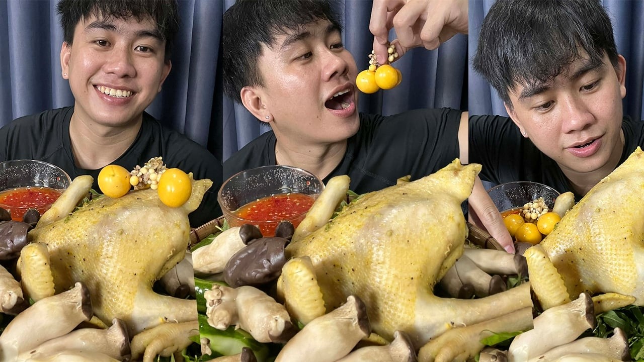 Gà Mái Đẻ Trứng Non Hấp Nấm Đùi Gà Dai Ngon Chấm Muối Ớt Siêu Cay |Steamed Chicken with Mushrooms