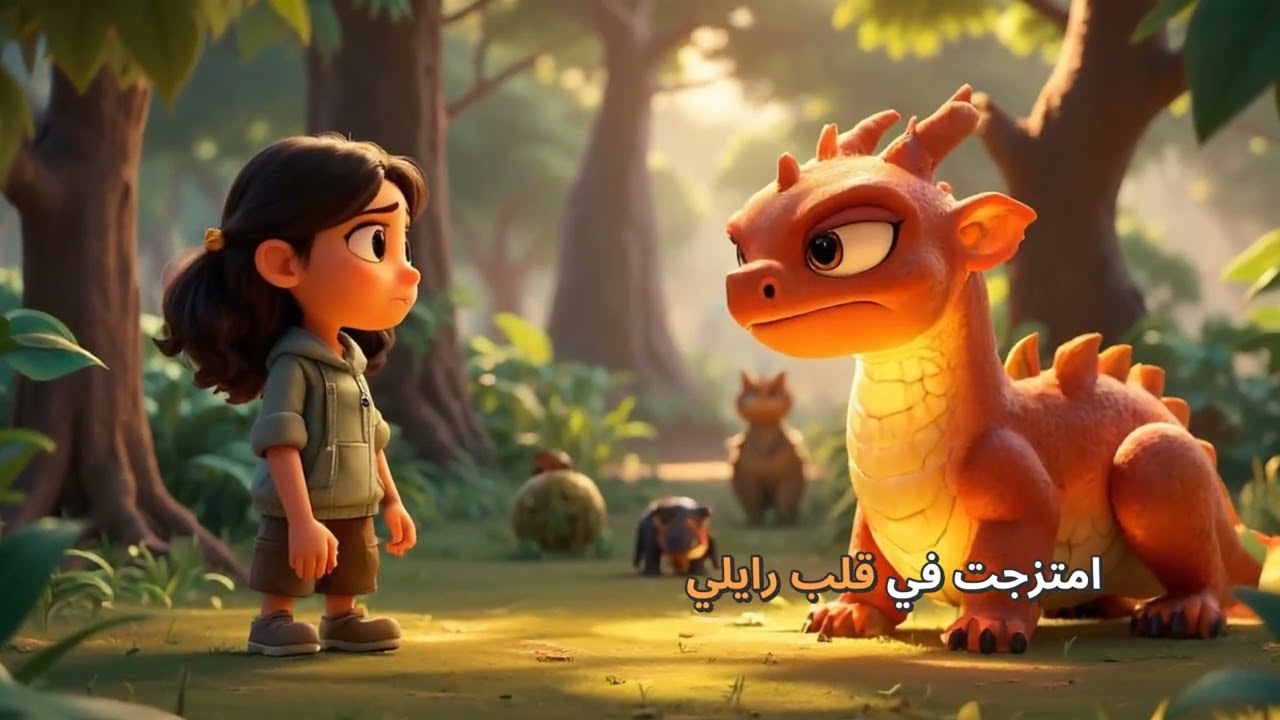 مغامرة الأصدقاء والتنين إمبر في الغابة السحرية