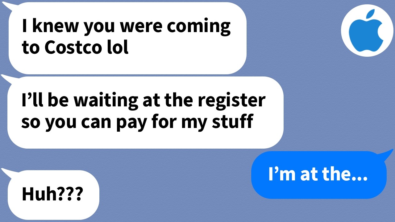 【Apple】 Одна моя подруга, мама, постоянно подкрадывается ко мне на кассе в Costco, полагая, что я...