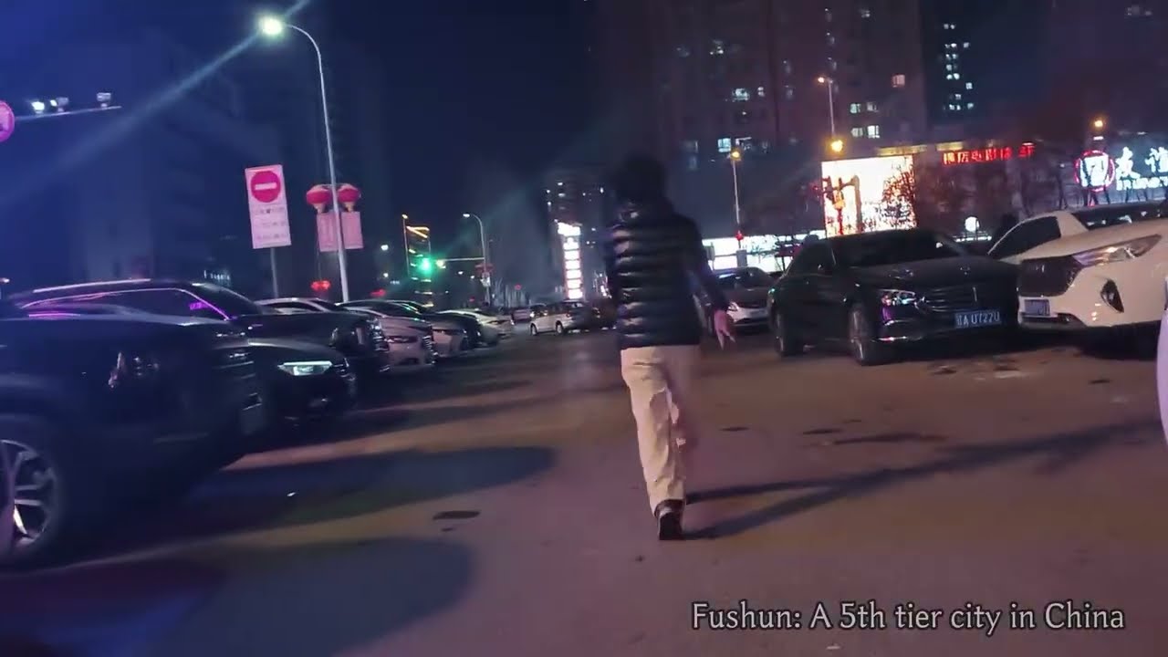 🇨🇳 Fushun at Night: 5th Tier City Walk | Immersive POV & Real Street Sounds