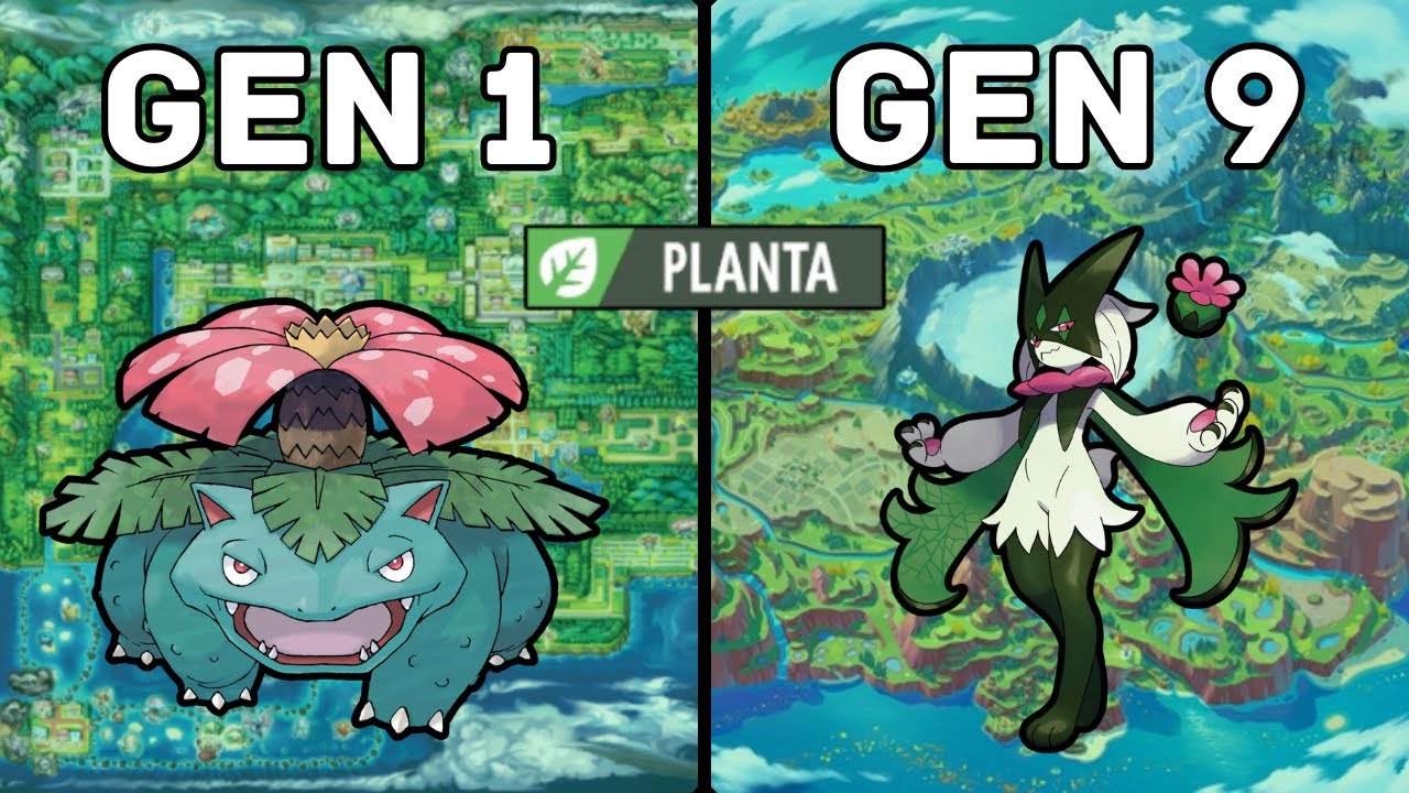 TOP 3 MEJORES POKÉMON TIPO PLANTA DE CADA GENERACIÓN