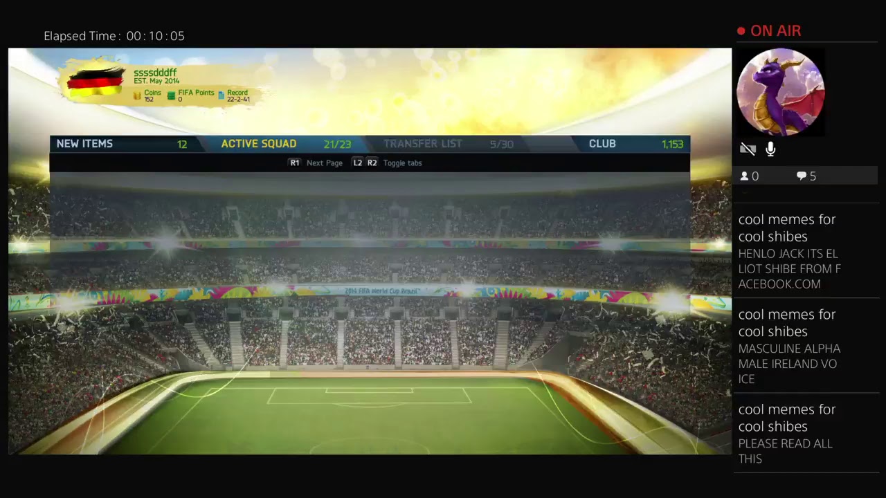 A look at my fifa 14 account before the server is shut down (unreal club)