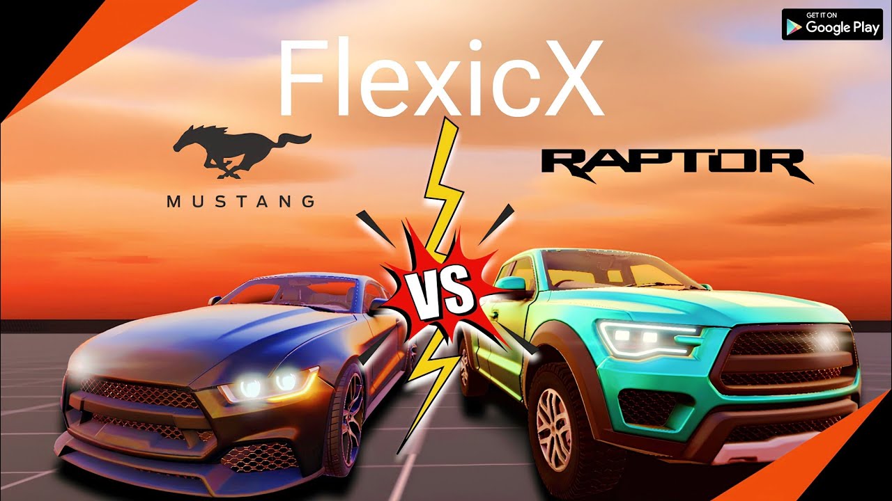 Mustang vs Raptor — Who Survives the Ultimate Crash?#flexicx