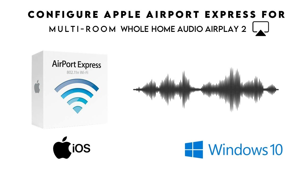 how to configure Apple Airport Express for Multi Room Whole Home audio Airplay 2