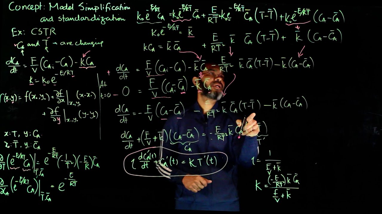 Linearization of Continuous stirred tank reactor (CSTR) model - control lecture