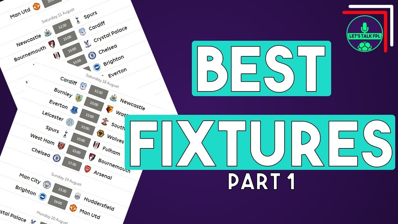 BEST OPENING FIXTURES FOR FPL (Part 1) | Fantasy Premier League 2018/19