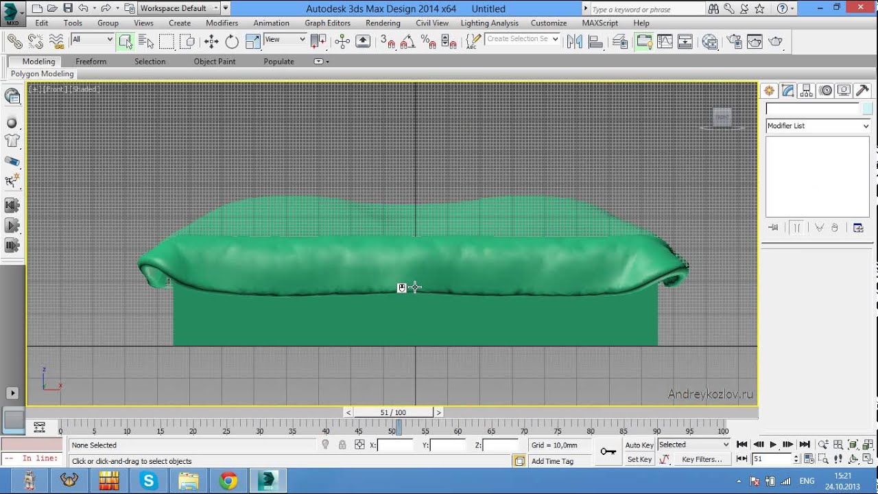 14 Создаём занавеску и покрывало на кровати в 3ds Max