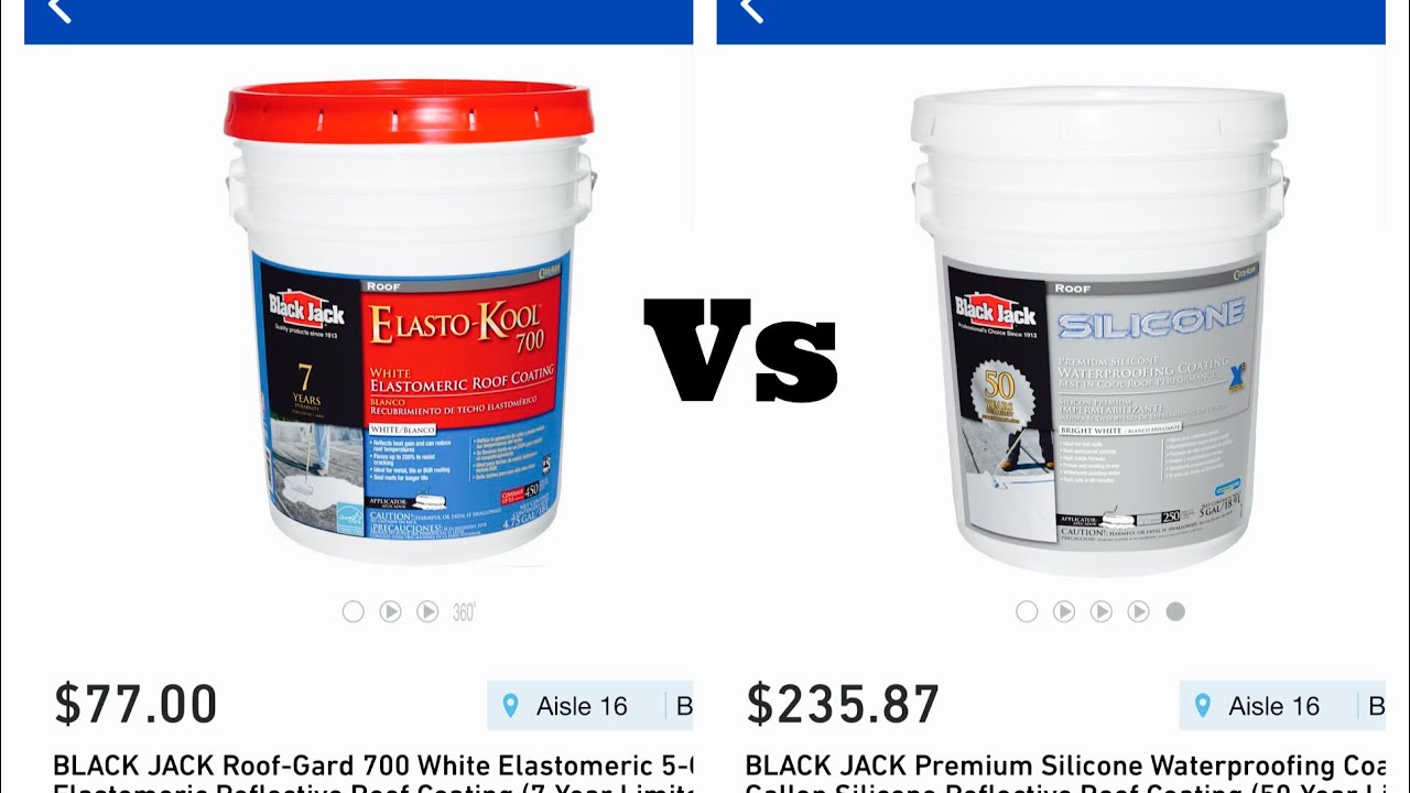 100%Silicone vs Elastomeric coating