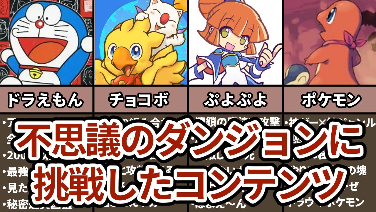 【1000回遊べる】不思議のダンジョンと化した大人気コンテンツ５選