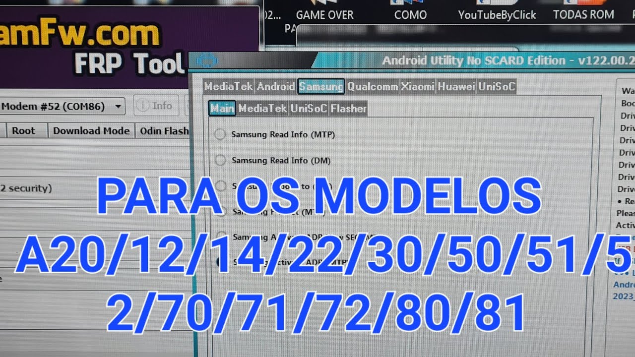 Desbloqueio conta google galaxy A51 A52 A71 A72 Android 13 Bynário 6 atualizado