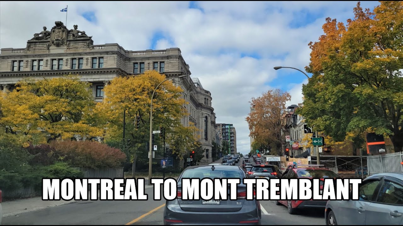 [4K] 🇨🇦 Montreal to Mont Tremblant Driving Tour | Beautiful Autumn Leaves | Quebec Canada