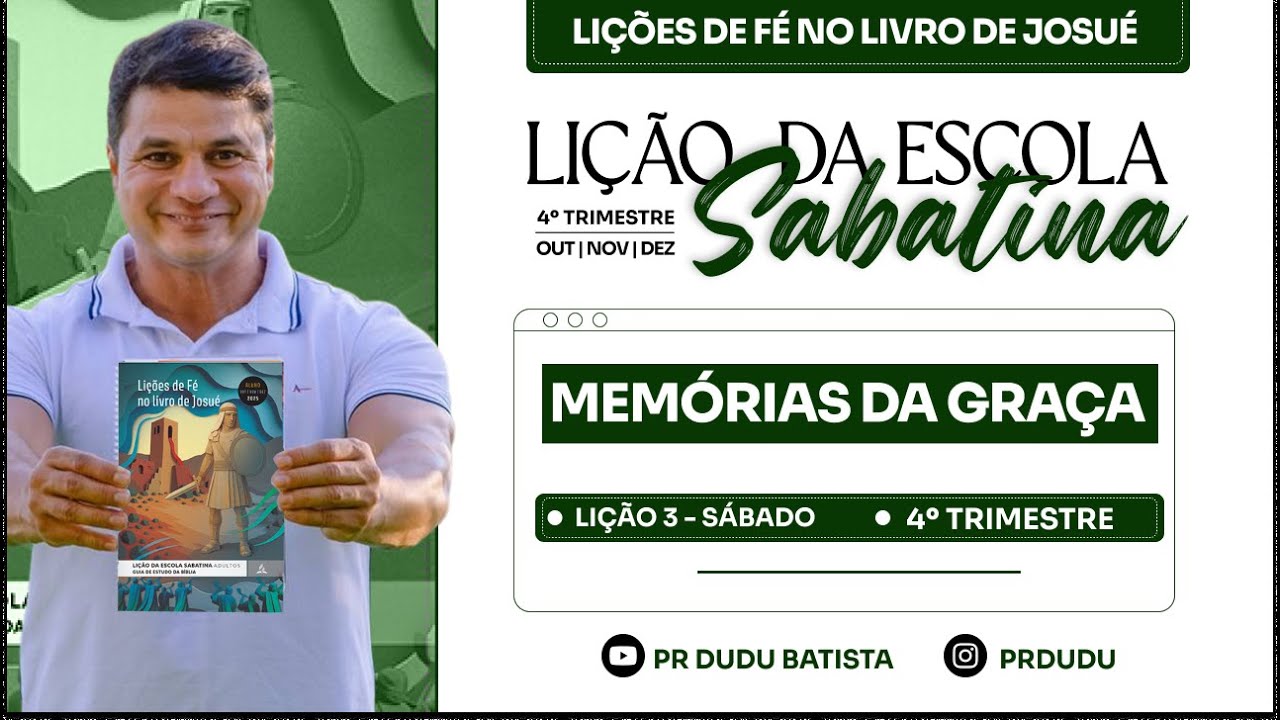 Li&ccedil;&atilde;o da Escola Sabatina ADULTOS , S&aacute;bado 11/10/2025 
