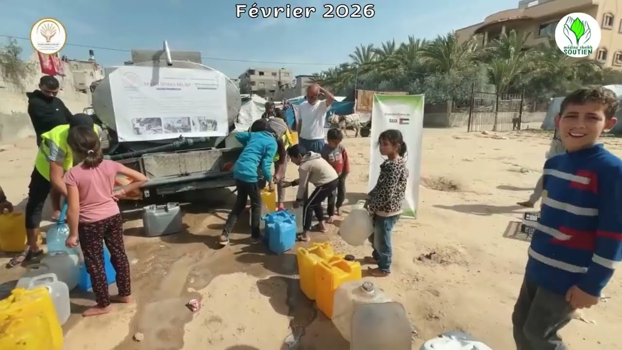 Distribution d'eau à Gaza- Février 2026
